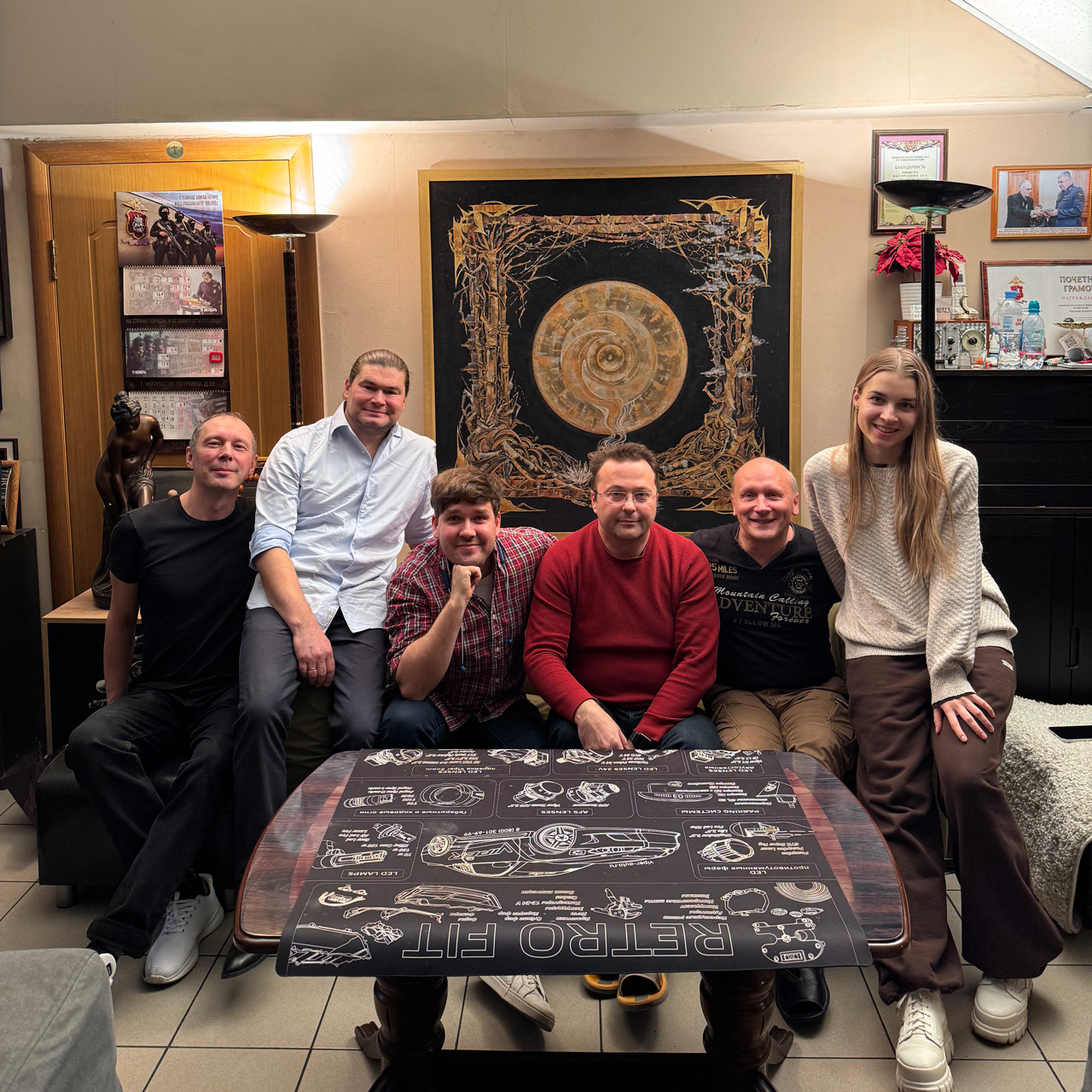 Сергей Рязанов и ретро-группа Чародеи на записи в студии Владимира Осинского